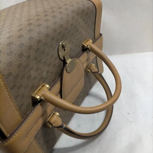 Gucci Vintage Brown PVC Hand Bag mon520-102825 - Picture 10 of 16